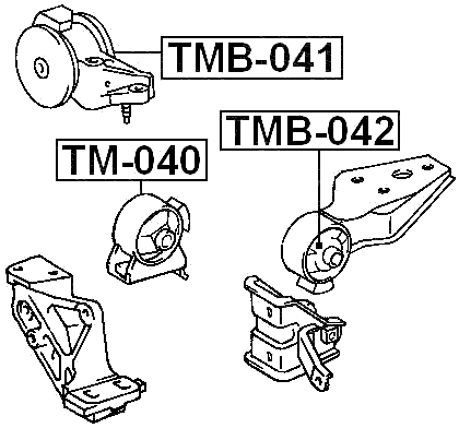 TMB-041 - RIGHT ENGINE MOUNT BUSHING MT