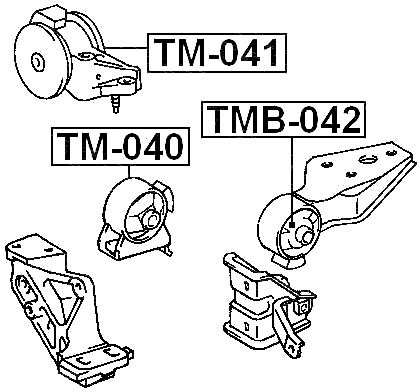 TMB-042 - LEFT ENGINE MOUNT BUSHING