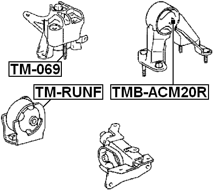 TMB-ACM20R - REAR ENGINE MOUNT BUSHING