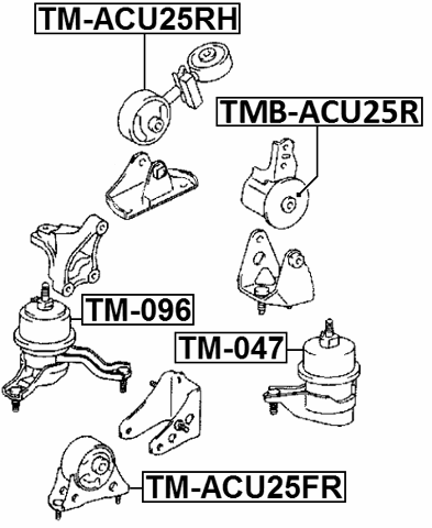 TMB-ACU25R - REAR ENGINE MOUNT BUSHING