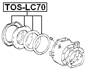 TOS-LC70 - REPAIR KIT SEAL SUB-ASSY STEERING KNUCKLE
