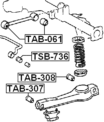 TSB-736 - REAR STABILIZER BAR BUSH D13.5
