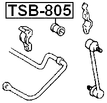 TSB-805 - REAR STABILIZER BAR BUSH D16