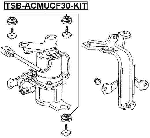 TSB-ACMUCF30-KIT - COMPRESSOR ASSEMBLY BUSHING, PNEUMATIC SUSPENSION