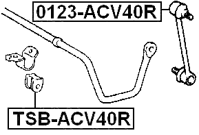 TSB-ACV40R - REAR STABILIZER BAR BUSH D16