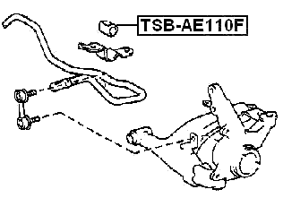 TSB-AE110F - FRONT STABILIZER BAR BUSH D20