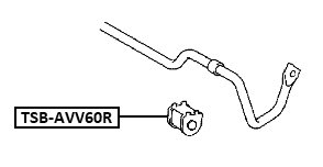 TSB-AVV60R - REAR STABILIZER BAR BUSH D16