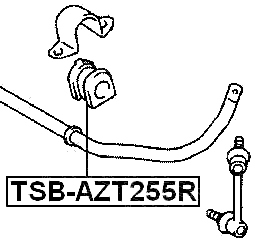 TSB-AZT255R - REAR STABILIZER BAR BUSH D20