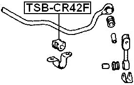 TSB-CR42F - FRONT STABILIZER BAR BUSH D24