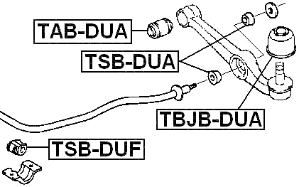 TSB-DUF - FRONT STABILIZER BAR BUSH D23