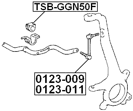 TSB-GGN50F - FRONT STABILIZER BAR BUSH D30