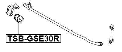 TSB-GSE30R - REAR STABILIZER BAR BUSH D17