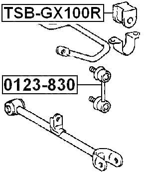 TSB-GX100R - REAR STABILIZER BAR BUSH D17.3