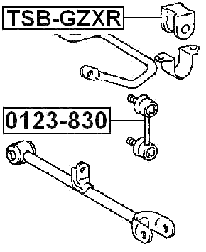 TSB-JZXR - REAR STABILIZER BAR BUSH D20