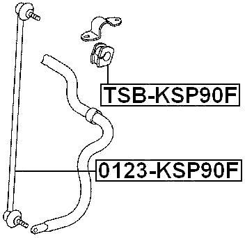 TSB-KSP90F - FRONT STABILIZER BAR BUSH D24