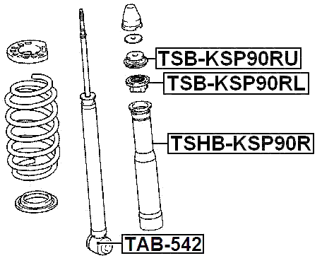 TSB-KSP90RU - REAR SHOCK ABSORBER BUSHING
