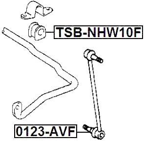 TSB-NHW10F - FRONT STABILIZER BAR BUSH D19