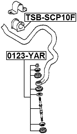 TSB-SCP10F - FRONT STABILIZER BAR BUSH D21