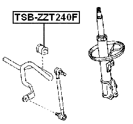TSB-ZZT240F - FRONT STABILIZER BAR BUSH D23