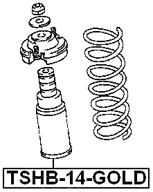 TSHB-14-GOLD - UNIVERSAL BOOT WITH JOUNCE BUMPER, SHOCK ABSORBER HQ D14