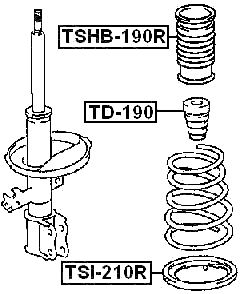TSHB-190R - REAR SHOCK ABSORBER BOOT