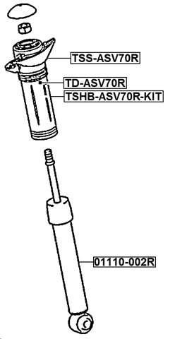 TSHB-ASV70R-KIT - BOOT WITH JOUNCE BUMPER REAR SHOCK ABSORBER