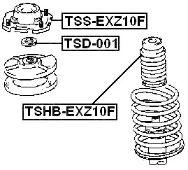 TSHB-EXZ10F - FRONT SHOCK ABSORBER BOOT