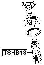 TSHB18 - UNIVERSAL BOOT WITH JOUNCE BUMPER, SHOCK ABSORBER D18