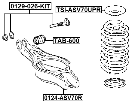 TSI-ASV70UPR - REAR SPRING UPPER SEAT