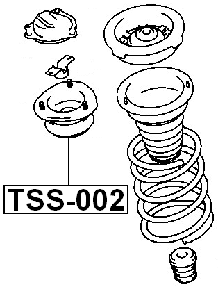TSS-002 - FRONT SHOCK ABSORBER MOUNTING