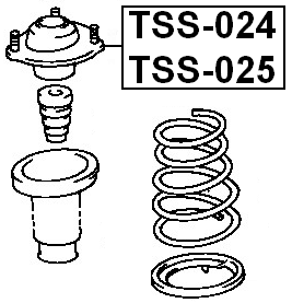 TSS-025 - REAR SHOCK ABSORBER MOUNTING LEFT