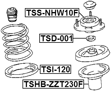 TSS-NHW10F - FRONT SHOCK ABSORBER MOUNTING