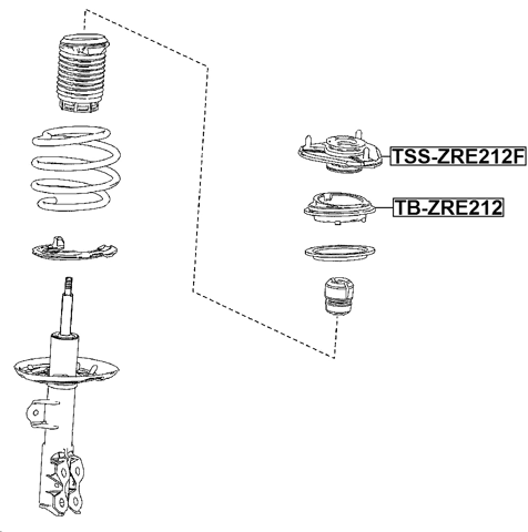 TSS-ZRE212F - FRONT SHOCK ABSORBER MOUNTING