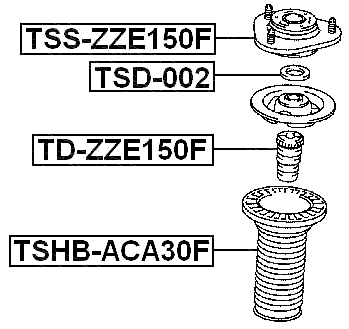 TSS-ZZE150F - FRONT SHOCK ABSORBER MOUNTING