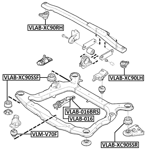 VLAB-016 - FRONT ENGINE MOUNT BUSHING