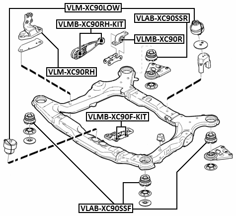 VLAB-XC90SSR - SUBFRAME REAR BUSHING