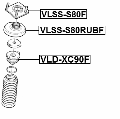 VLD-XC90F - FRONT SHOCK ABSORBER JOUNCE BUMPER