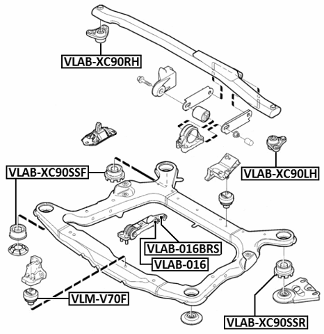VLM-V70F - FRONT ENGINE MOUNT (HYDRO)