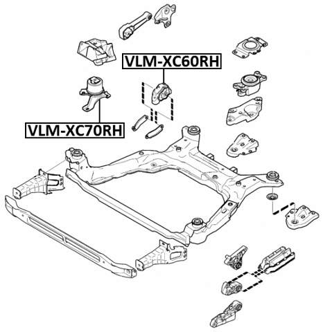 VLM-XC60RH - RIGHT ENGINE MOUNT