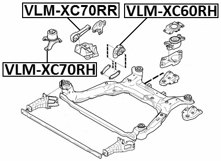 VLM-XC70RH - RIGHT ENGINE MOUNT (HYDRO)