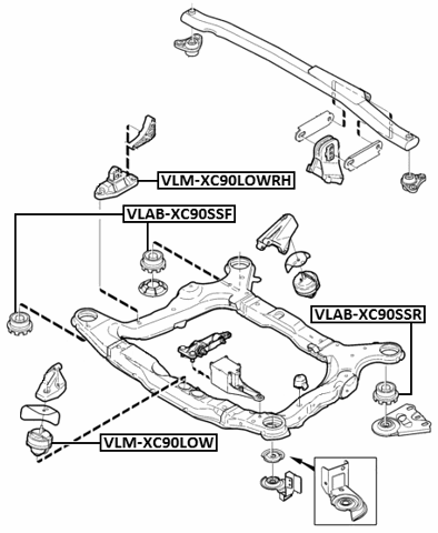 VLM-XC90LOWRH - RIGHT ENGINE MOUNT