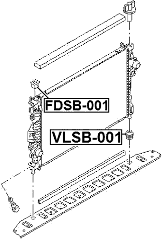 VLSB-001 - MOUNT RUBBER RADIATOR