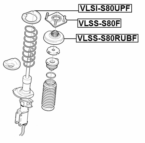 VLSS-S80RUBF - FRONT SHOCK ABSORBER MOUNTING