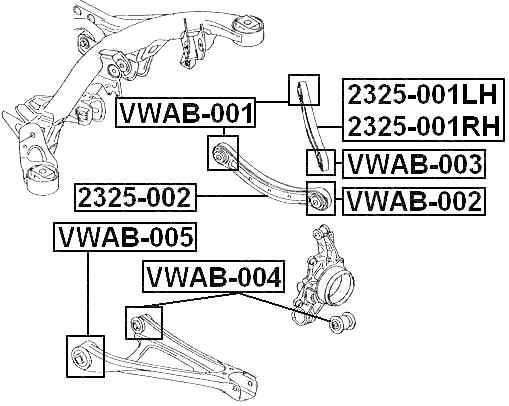 VWAB-004 - BUSHING, REAR LOWER CONTROL ARM