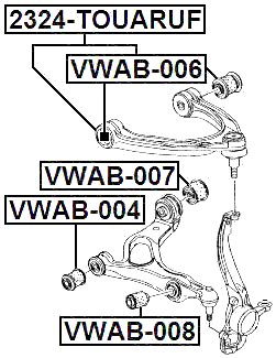VWAB-006 - BUSHING, FRONT UPPER CONTROL ARM