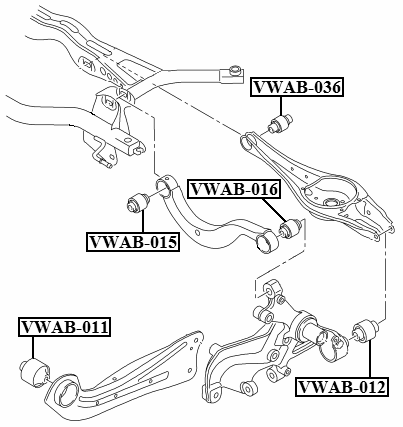 VWAB-036 - BUSHING, REAR TRANSVERSE ARM