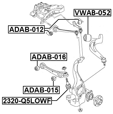 VWAB-052 - BUSHING, FRONT LOWER CONTROL ARM (HYDRO)