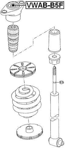 VWAB-B5F - REAR STRUT MOUNT BUSHING