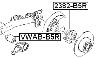 VWAB-B5R - REAR CROSSMEMBER BUSHING