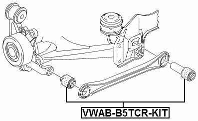 VWAB-B5TCR-KIT - REAR TRASVERSE ROD BUSHING KIT